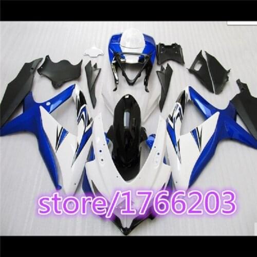ABS Fairing kits for SUZUKI 2008 2009 2010 GSXR600 750 K8 motorcycle fairings kit GSXR 600 K8 K9 08-10 blue white black fairing