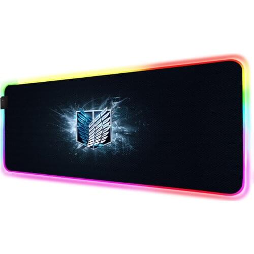 Winter Is Coming Logo RGB Gaming Mouse Pad Large Computer Mouse Pad Gamer XXL Mousepad Backlight Mause Pad Keyboard Desk Mat