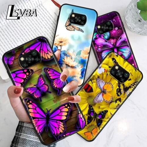 Beautiful butterfly For Xiaomi Poco C3 M3 M2 X3 NFC X2 F2 Pro F1 Mi Play Mix 3 A2 Lite A1 6 5 Phone Silicone soft Case
