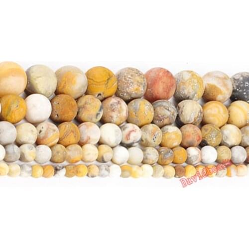 Fctory Price 4 6 8 10 12mm Natural Stone round matte Crazy Lace Agat Loose Beads For DIY Jewelry Making bracelets Strand 15"