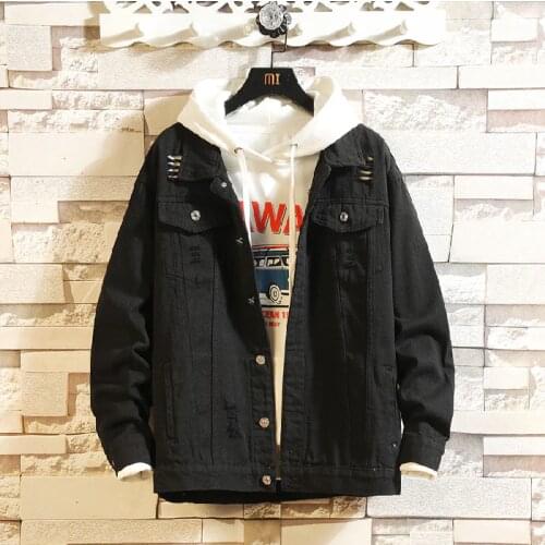 2021 Men Denim Jacket Men High Quality Bomber Jackets Male Cowboy Jean Coats Chaqueta Hombre M-3XL