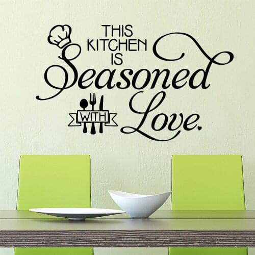 Diy kitchen text Wall Art Decal Wall Stickers Pvc Material For Kids Rooms Decoration Mural Custom