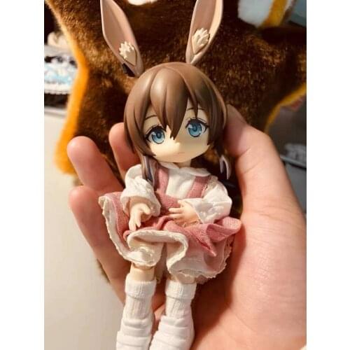 New ob11 Doll Clothes Lace Strap Dress Cotton and Linen Style 16cm Doll Clothes GSC YMY P9 Universal Accessory