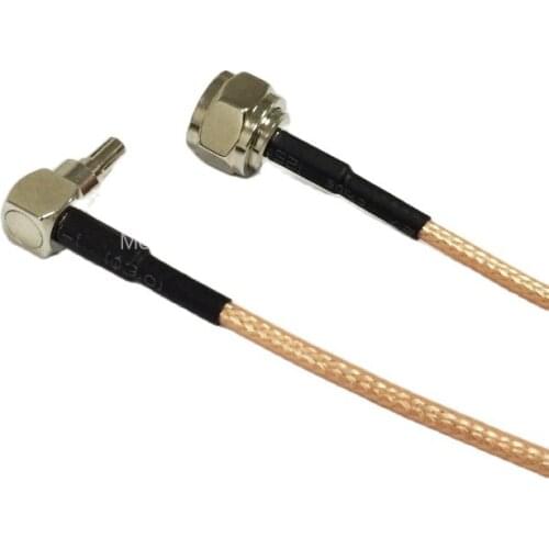 New F Male Plug To CRC9 Right Angle Connector RG316 Coaxial Cable Adapter 15CM 6inch Pigtail for huawei E3272 E367 E5373