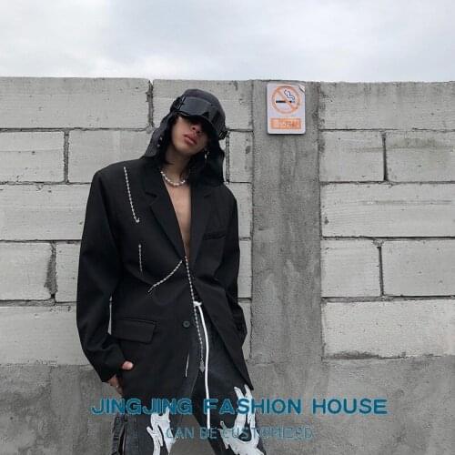 2021 spring and autumn new high street niche design suit coat mens tide brand trend fried street suit couples