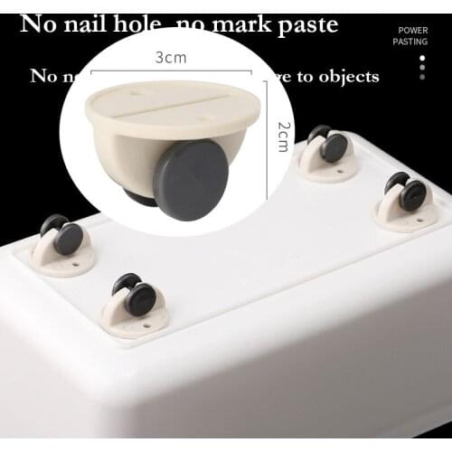 Novel 4pcs Adhesive Casters Pulley Rollers For Cabinet Drawer Storage Box Trash Can Small Furniture Hardware Directional Wheels