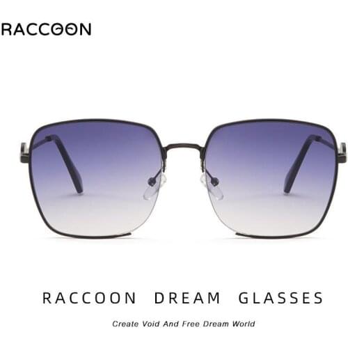 Purple Square Sunglasses 2020 New Fashion Luxury Designer Shades For Women Metal Frame Gradient Lens Brown Eyewear Glasses UV400