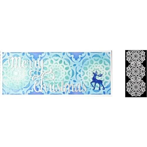 Circular Hollow Pattern Christmas Stencil Scrapbooking Diary Decoration Embossing Diy Greeting Card Handmade 2021 New Arrival