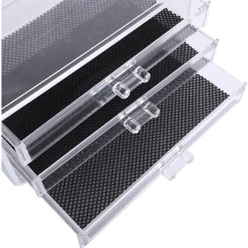 SF-1005-1 Cosmetics Rack 3 Large Drawers Storage Transparent Plastic190812307