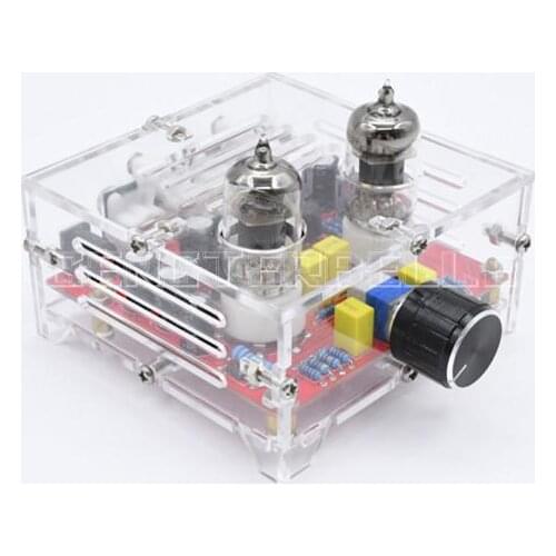 XH-A201 HiFi 6J1 Tube Preamplifier Board Class A Pre-amp With Crystal Shell New