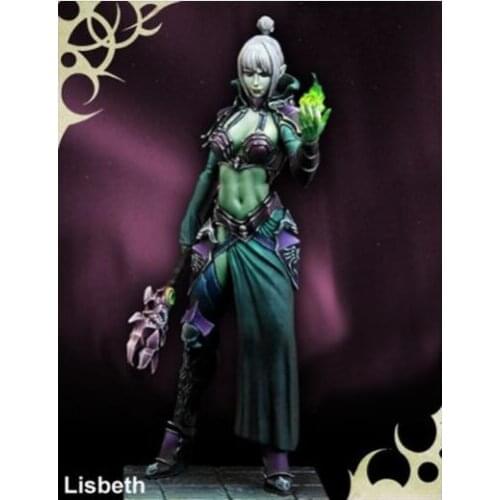 1/24 75mm Frontiers Lisbeth girl stand Knight soldier 75mm toy Resin Model Miniature Kit unassembly Unpainted