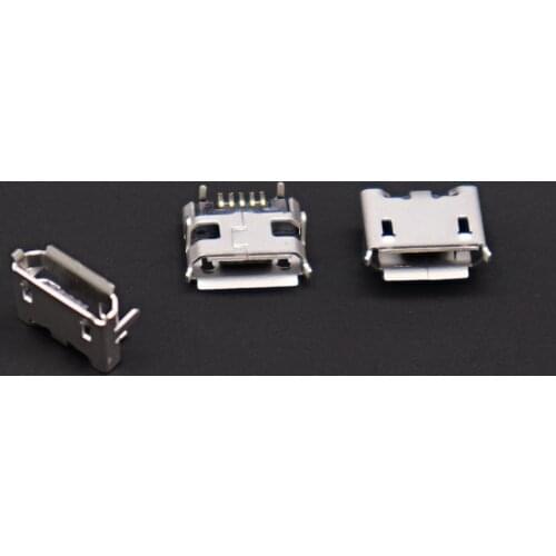 10pcs micro USB 5pin jack Reverse Ox horn Charging Port Plug socket connector mini usb For Huawei 4X Y6 4A P8 C8817 max Lite Pro