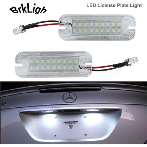2pcs No Error LED License Plate Light Car Accessories For Mercedes Benz G-Class G500 G550 G55 G63 G65 AMG W463 Number Plate Lamp