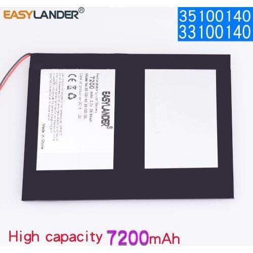 2018 NEW 33100140 Universal For Digma Optima 10.3 3G / For Digma Optima 1101 Tablet Battery 7200mah 3.7V Polymer li-ion battery