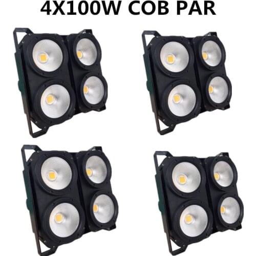 4PCS/ 4X100W COB Light LED PAR AC90V-240V stain lights professional stage DJ equipment Disco lights