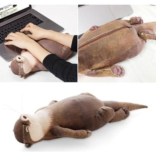 40cm Cute Otter Stuffed Cotton Pencil Case Wrist Pad Children Birthday Doll Pillow Plush Toys Gifts Christmas Wrist Pad Pil P5F0
