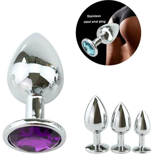 Anal Plug Vaginal G-spot Orgasm Stimulation Massage Dildo Adult Masturbation Stainless Steel Butt Plugs Sex Toys For Adults Game