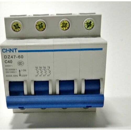 Chint C45N Mini Circuit Breaker DZ47-60 4 Poles C40A 400V MCB