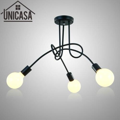 Black pendant lights Modern Ceiling lamps Bar lighting multi for home decoration loft bedroom lamp hotel Art deco light
