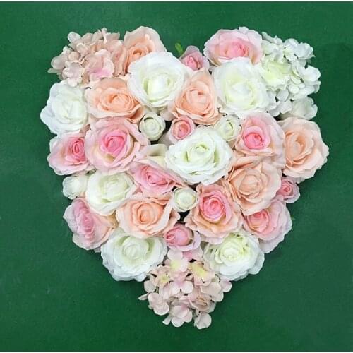Artificial Silk Flower Wedding Decor Hydrangea Peony Rose Heart design for Wedding Arch Square Pavilion Corners Decorative Flore