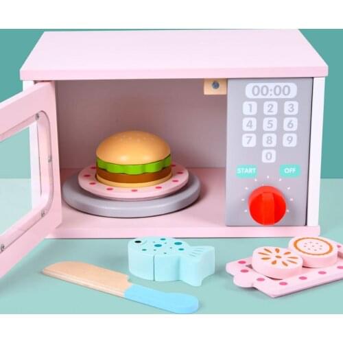 Childrens Wooden Play House Simulated Kitchen Toy Japanese Home Electric Set Oven Blender Juice Machine Cutting Game Kids Gift
