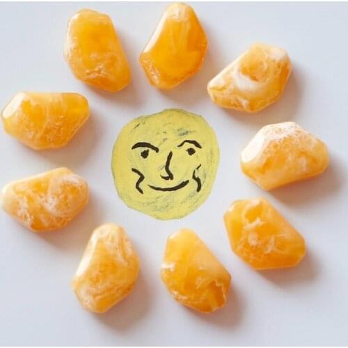 Interesting little orange blooming sense multi-faceted resin beads DIY jewelry accessories materials