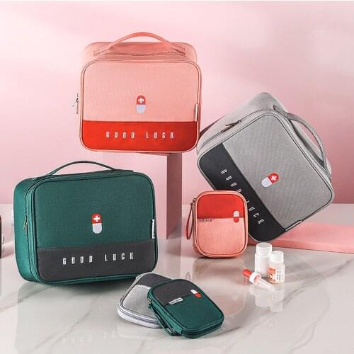 Outdoor First Aid Kit Refrigeratible Sports Red Nylon Waterproof Cross Messenger Bag Family Travel Emergency Bag LB012