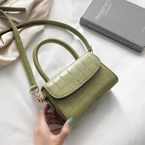 Crocodile Pattern Crossbody Bags For Women 2020 Small Chain Handbag Small Bag PU Leather Hand Bag Ladies Designer