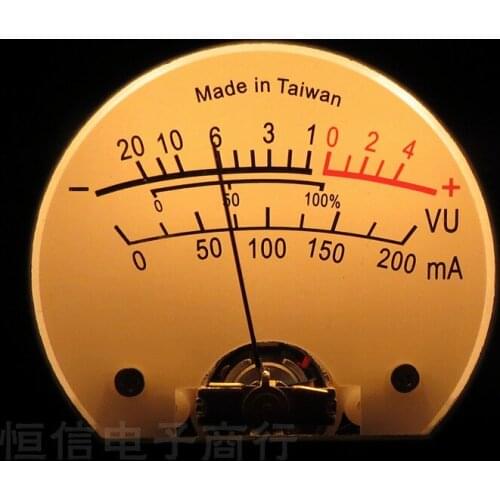 Round Head Warm Backlight Vu Table Db Audio Level Meter Send Rear Stage Drive Board Amplifier Tube Power Amplifier Board