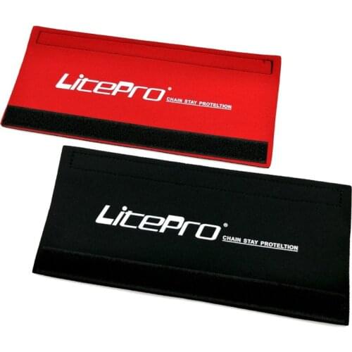 LITEPRO Bicycle Chain Protection MTB Mountain Bike Folding Bicycle Chain Protector Bicycle Frame Protective Gear Black / Red