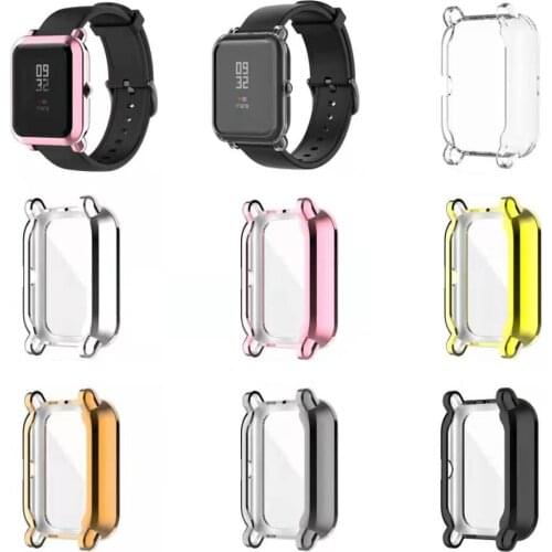 Fashion Ultra-thin Solid Silicone Case For Amazfit GTS 2 Mini Pop Pro Pop Bip U Watch Case Anti-scratch Shockproof Case Cover