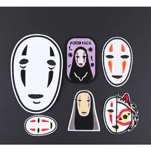 Movie Faceless Men series Embroidered Patches Iron On Exquisite personality Appliques Diy Coats Hats Bags Badges Accessories