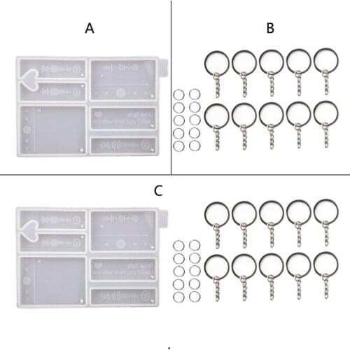 Music Player Epoxy Resin Mold Keychain Pendant Silicone Mould DIY Crafts Jewelry Casting Tools