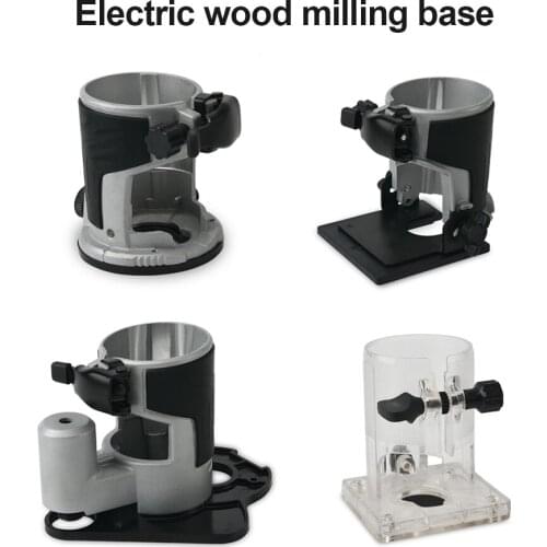Trimming Machine Base for Electric Wood Milling Tilt Offset , Woodworking Edge Cutter Milling Electric Tool Accessories