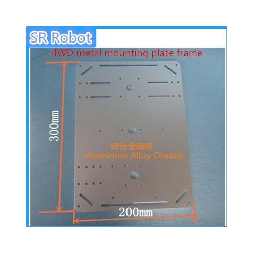 Aluminium Alloy 6061 Panel Big/Large 4wd Metal Mounting Plate Frame For Smart Robot Car Chassis Diy Rc Toy Kit Robotic Part