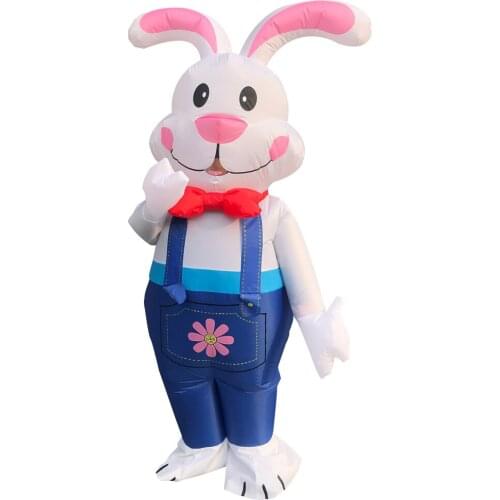 Easter Rabbit Inflatable costume cosplay Costumes Halloween Christmas Party Jumpsuit Annual Meeting Performance Dress for Adult