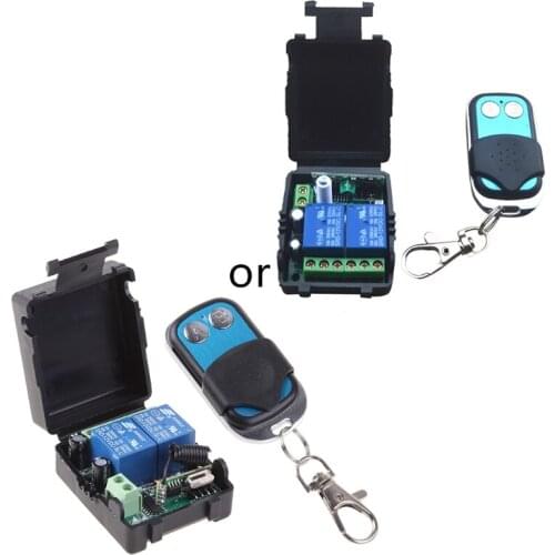 Y1AE 433mhz DC 12v 2ch Relay Receiver Module Rf Transmitter 433mhz Remote Control Universal Wireless Remote Control Switch