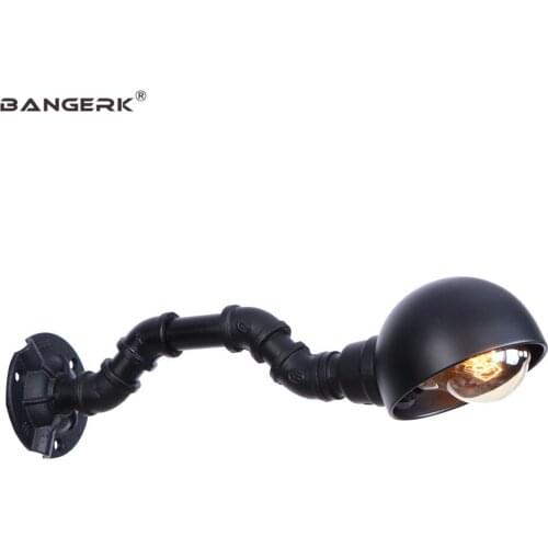 Nordic Loft Decor LED Wall Light Water Pipe Wall Lamps Retro Iron Industrial Edison Lights Wall Sconce Home Lighting Wandlamp