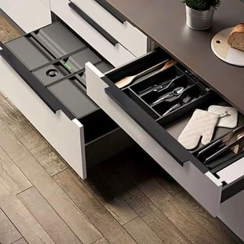 Hidden Cabinet handles F type 30-100cm Wardrobe Handle Simple Modern Drawer Handle