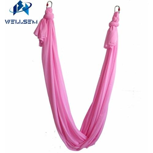 Special yoga flying Anti-gravity Aerial Yoga Hammock trainer swing 5 meter +1 pair carabiner freeshiping