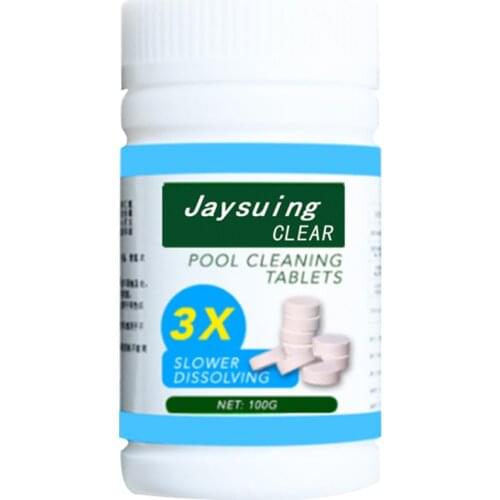 100pc/bottle Pool Chlorine Cleaning Tablets Pool Effervescent Tablets Instant Water Disinfection Swimming Pool Cleaning Supplies