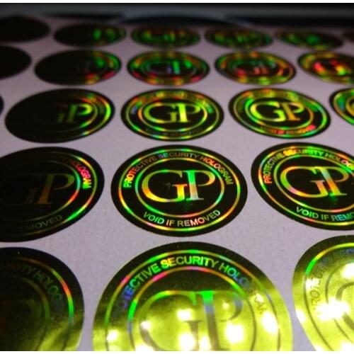 Custom made void tamper evident hologram label sticker