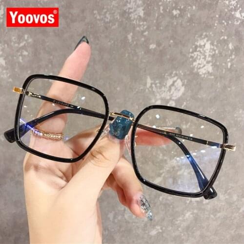 Yoovos Anti-Blue Light Glasses Frame Women Retro Eyewear Frame Women For Optics Glasses Brand Clear Lens Luxury Gafas De Mujer