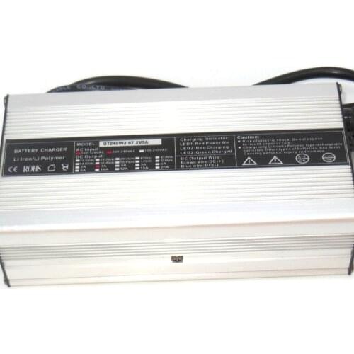 E-Bike 67.2 Volt 3.0Amp 16S Lipo/LiMnO4 battery charger High Quality with Aluminum housing 60V 3A Lithium battery charger