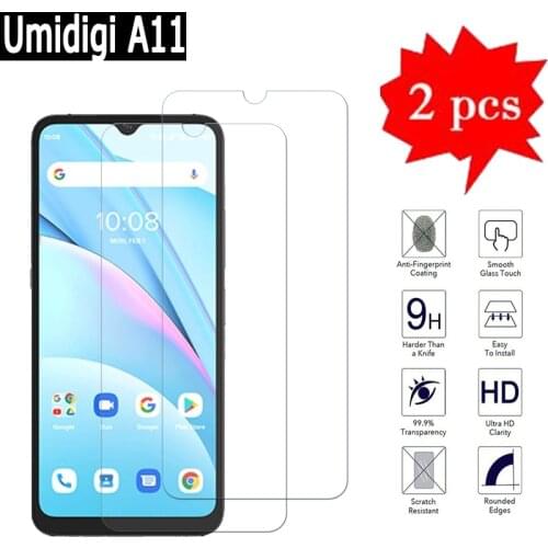 2-1Pcs Cover For Umidigi A11 Glass Screen Protection Film On Umi A11 A 11 9H Premium Phone Explosion Proof Tempered Glass