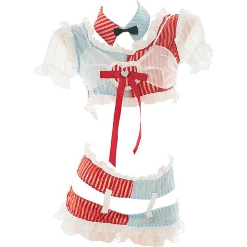 Women Maid Sexy Cosplay French Apron Room Servant Lolita Witch Costume Uniform School Girl Kawaii Dress Role Play