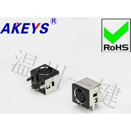 10PCS MDC-8-05 Square Large Keyboard plug DIN socket S Terminal Half Pack 8-pin eight-core socket mother Head