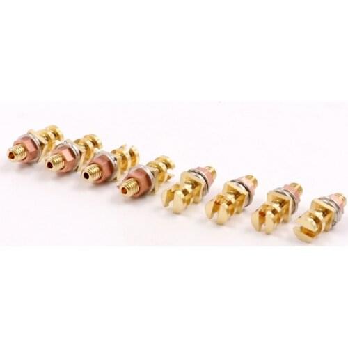 10PCS M2.8 24K Gold Plated Pure Copper Roofing Nail Screws Work Bladder Roofing Frame Welding Plate Nails Foot Nails