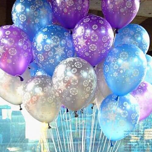 120pcs / bag 12 inch Snowflake Latex Balloons Christmas wedding party decoration party supplies decorating accessories