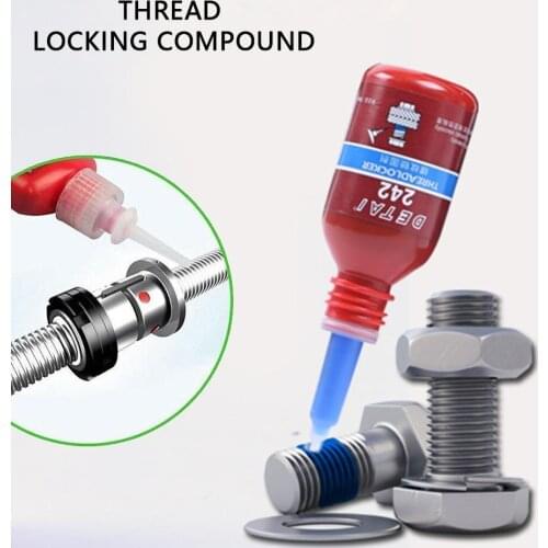 2Pieces 10ML Sealing Screw Glue Retainer Locking Metal Screw Anaerobic Adhesive 242 271 Glue Locking Agent